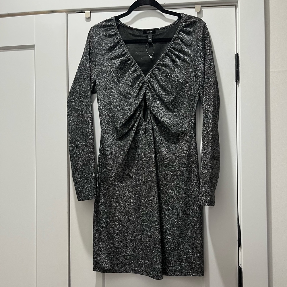 bloomingdales aqua dress